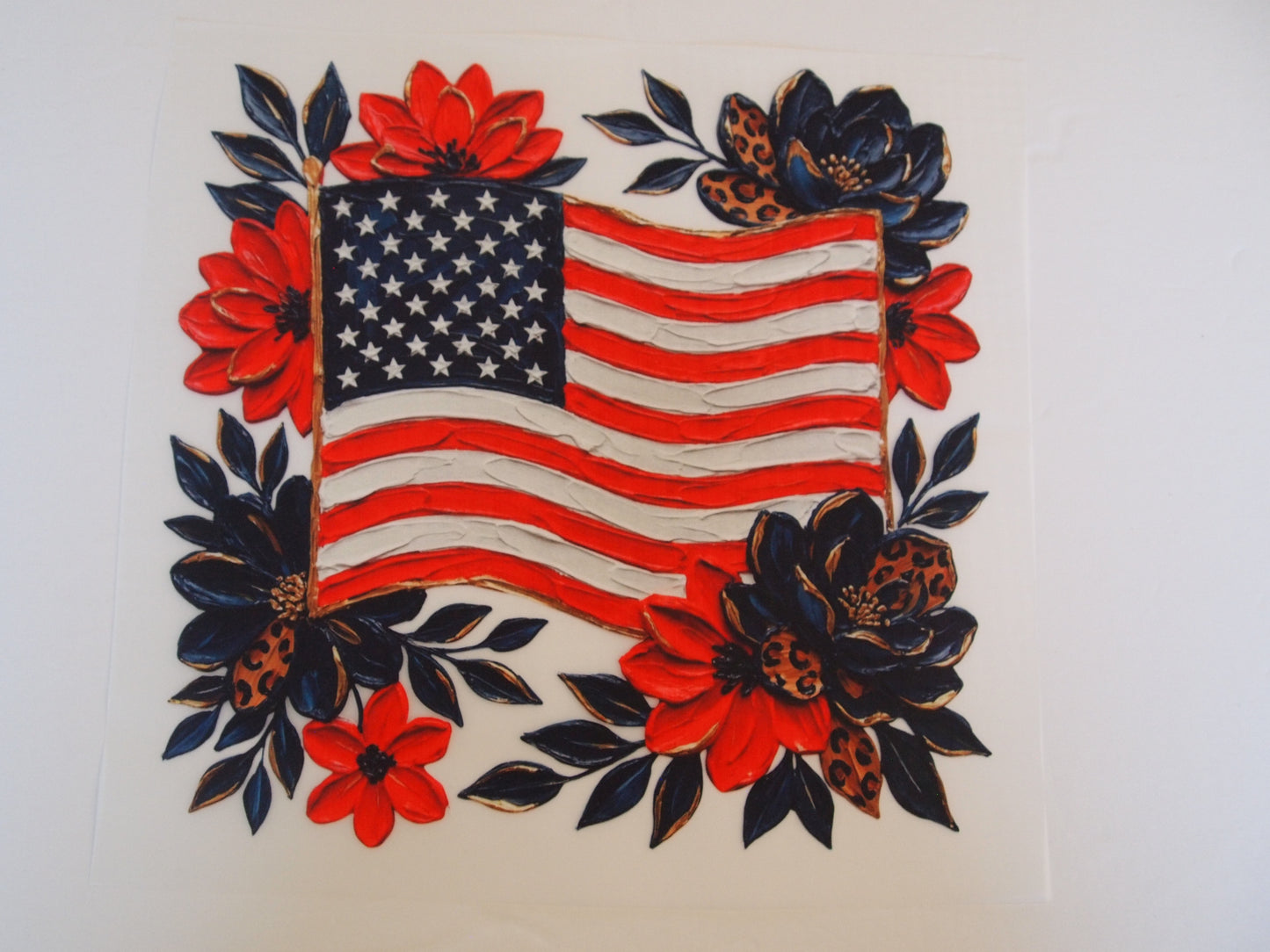 4th of July flag w/flowers