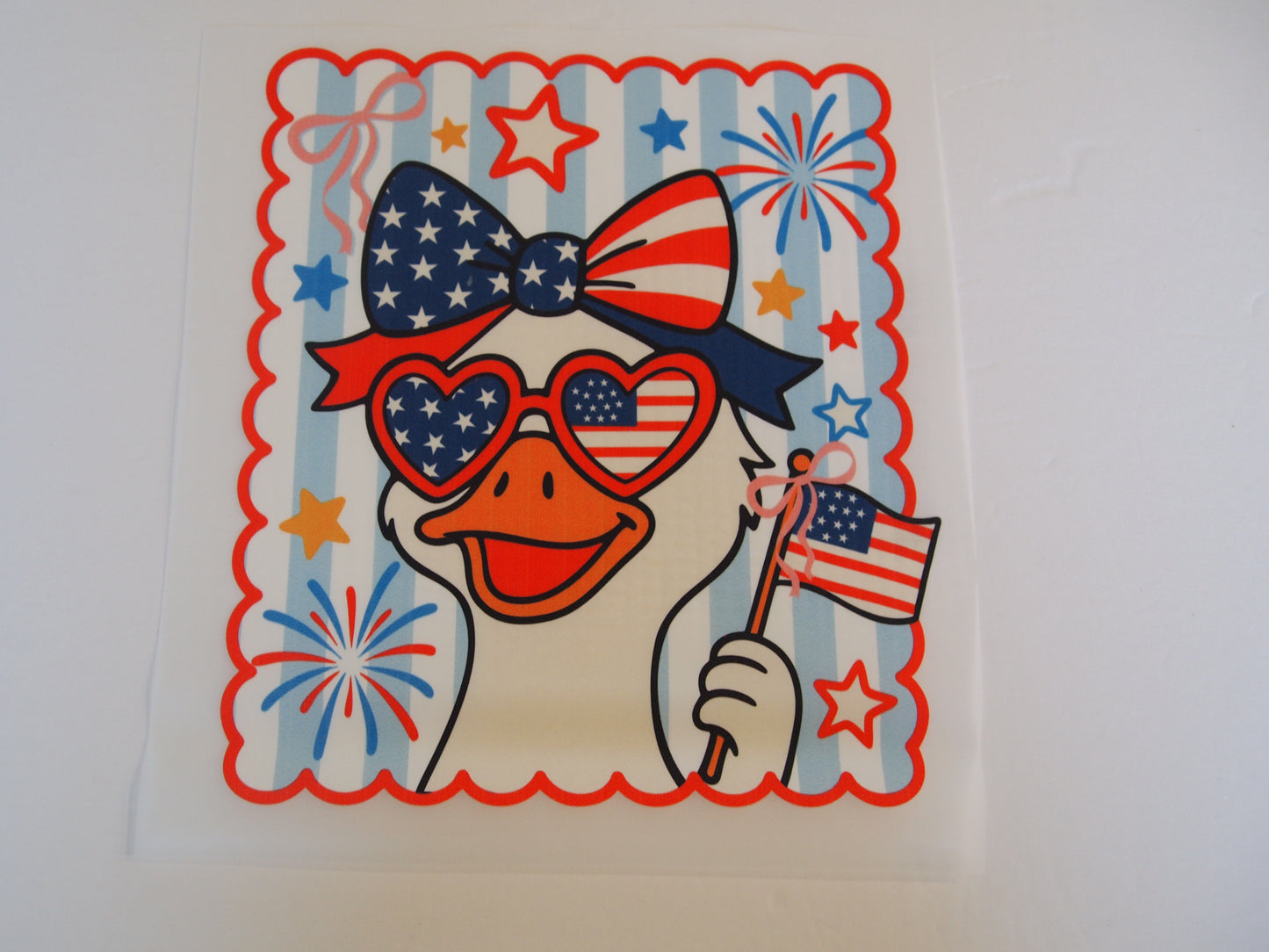 4th of July Duck w/flag. Youth