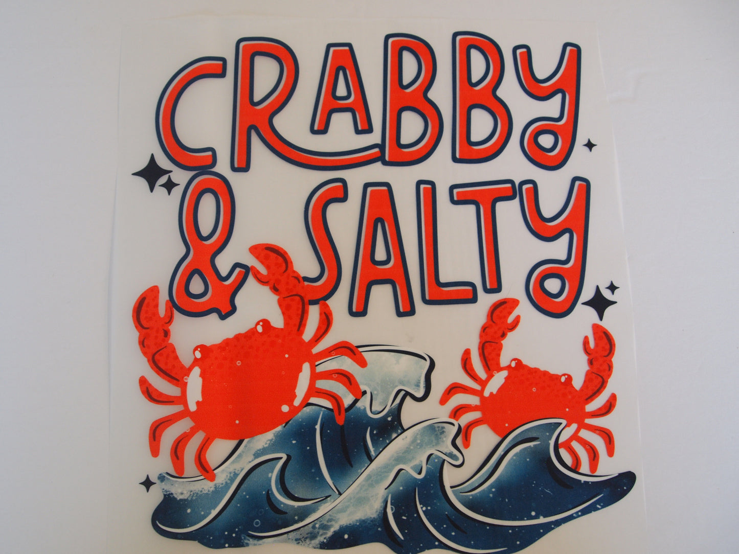 Crabby & Salty. Design transfer