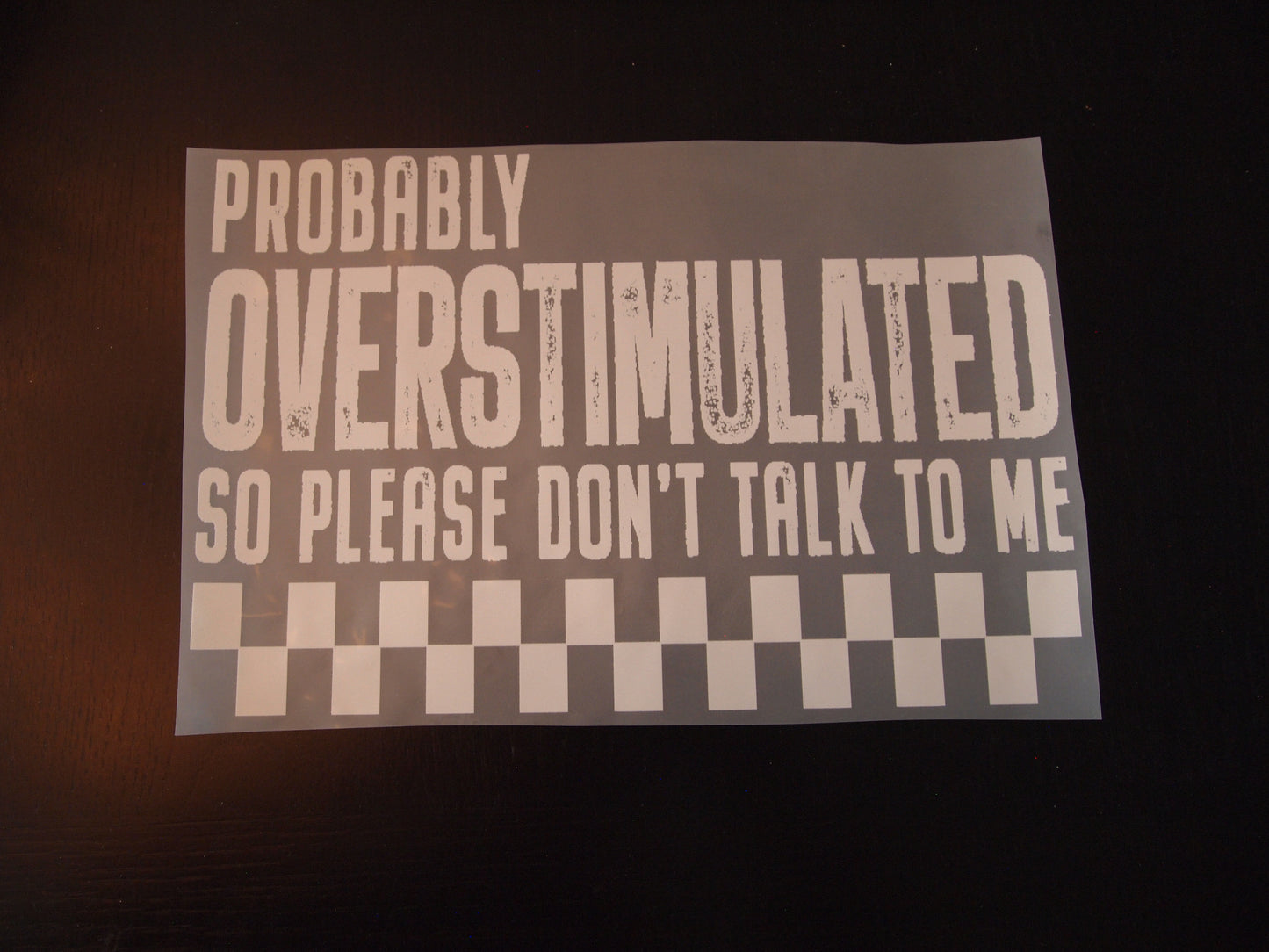 20-Probably Overstimulated. A-Transfer