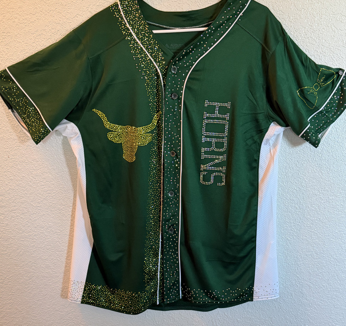 Sparkle Option #1 Rhinestone Button Up Jersey
