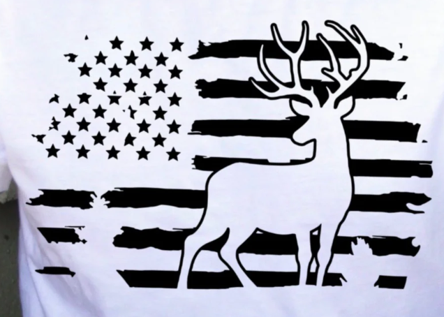 90S-DEER W/FLAG