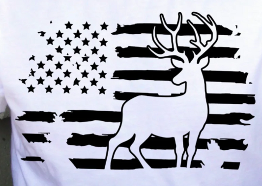 90S-DEER W/FLAG
