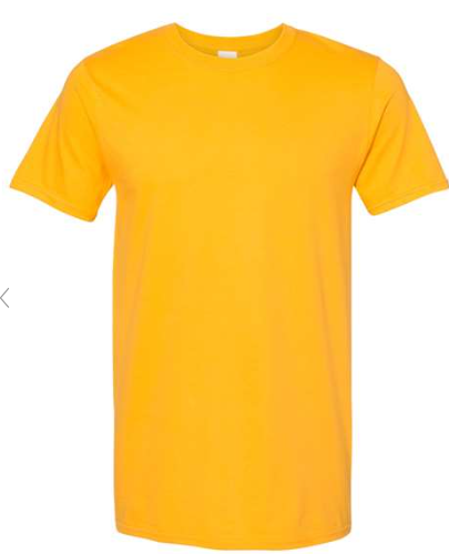 2XL Gold Gildan Softstyle