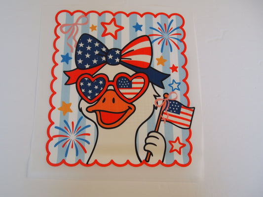 4th of July Duck w/flag. Youth