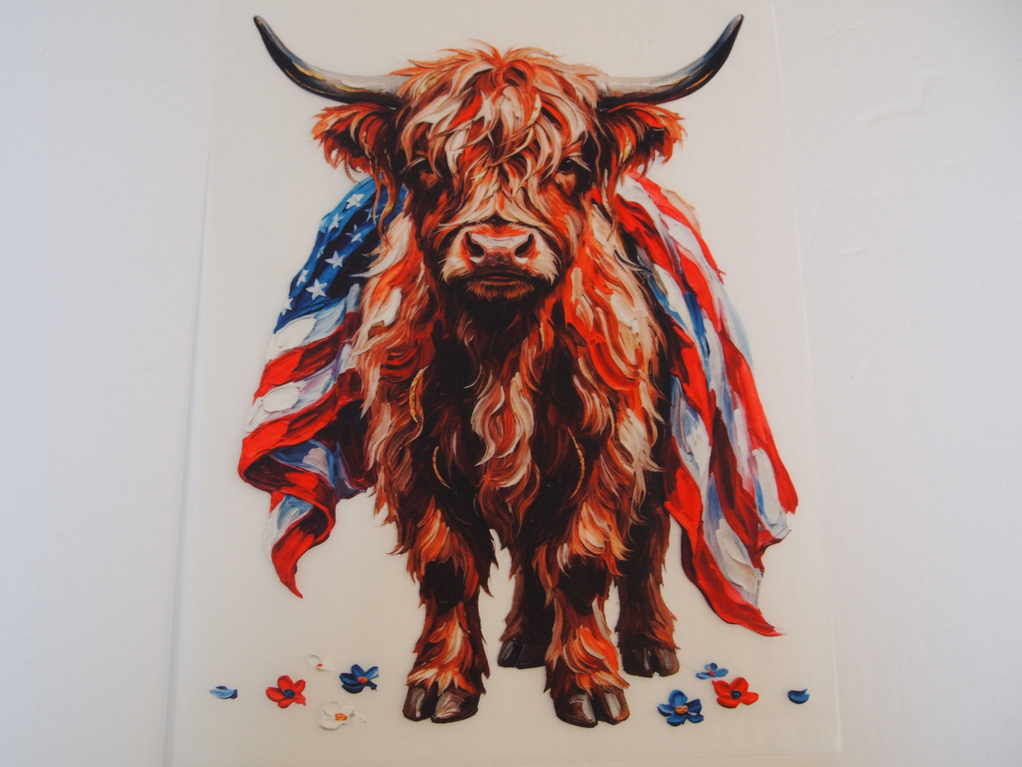 4th of July Cow with flag
