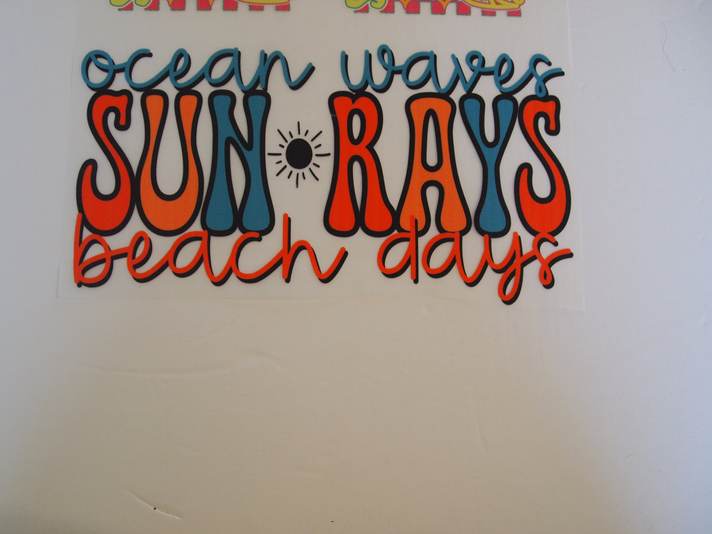 Ocean Waves, Sun Rays. Design Transfer