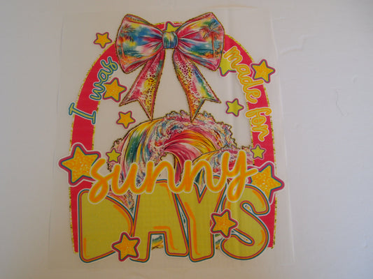 Sunny Days. Design transfer