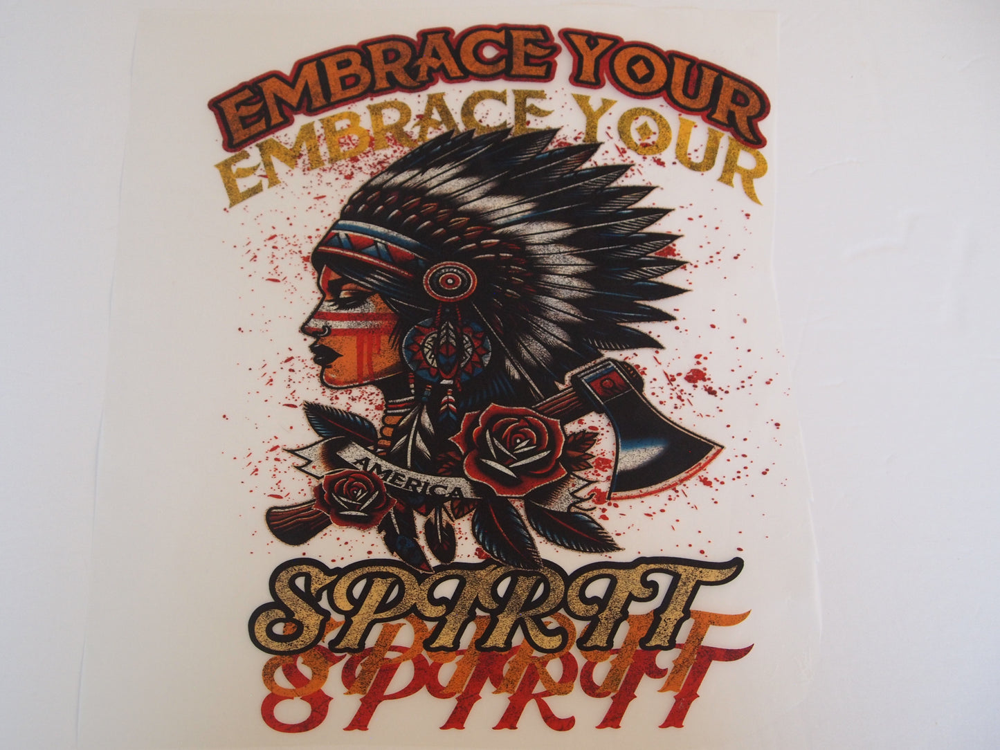 Native. Embrace you Spirit. Design transfer