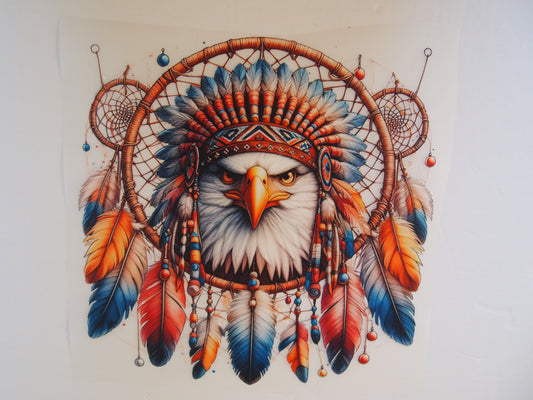 Native. Eagle dream catcher. Design transfer