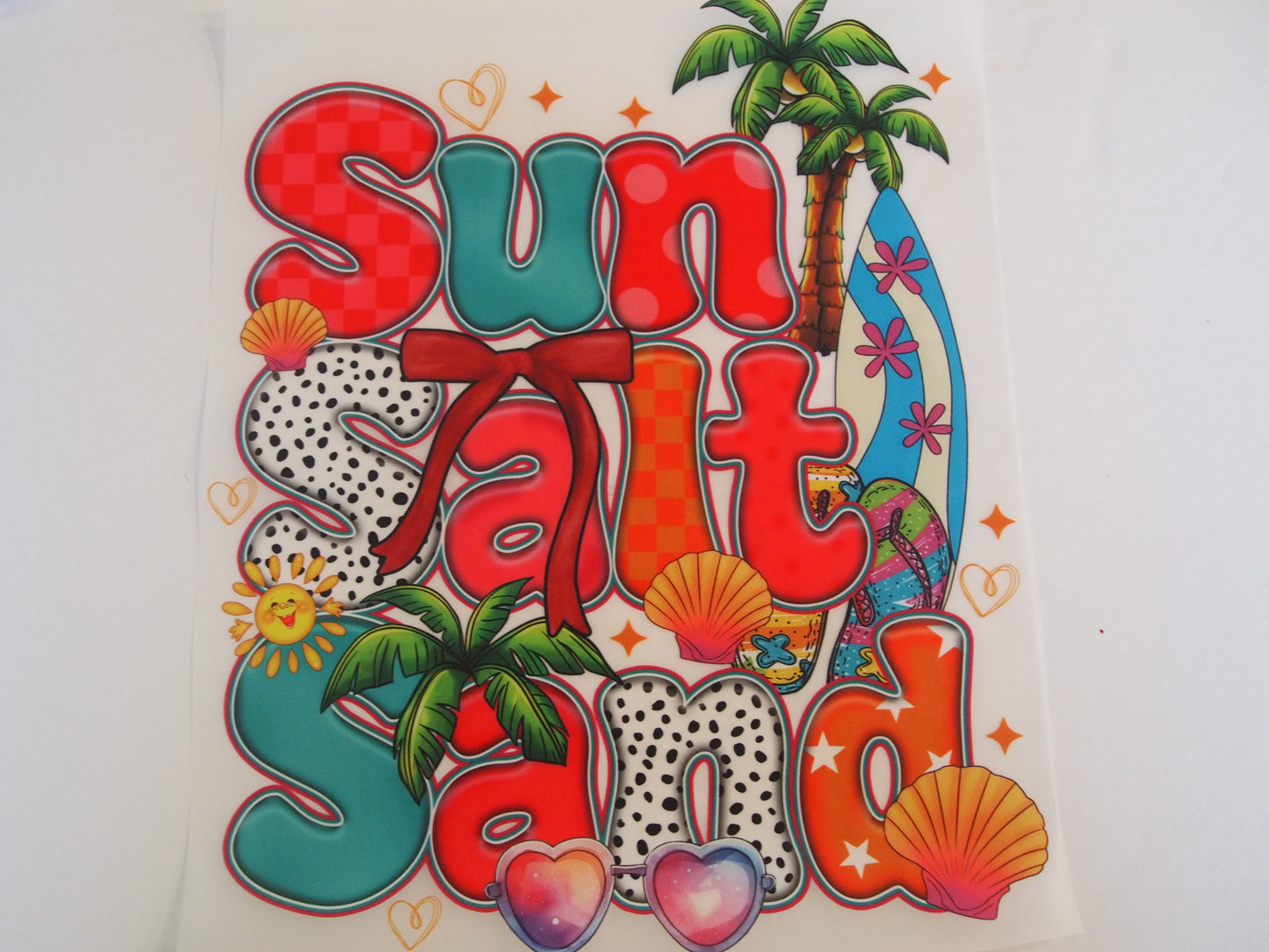 Sun, Salt, Sand. Design transfer