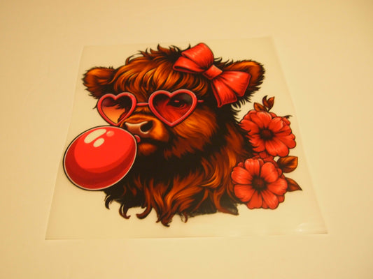 85_Highland cow w/bubble, Youth