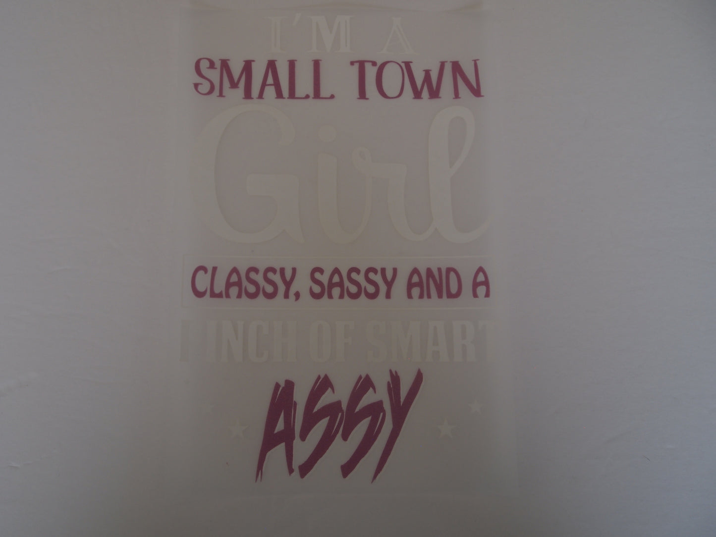 I'm a small town girl-White