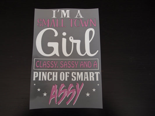 I'm a small town girl...