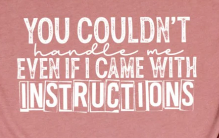 6S-You couldn't handle me even if I came with instructions
